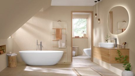Beautiful Villeroy & Boch bathroom with Antao freestanding bath.
