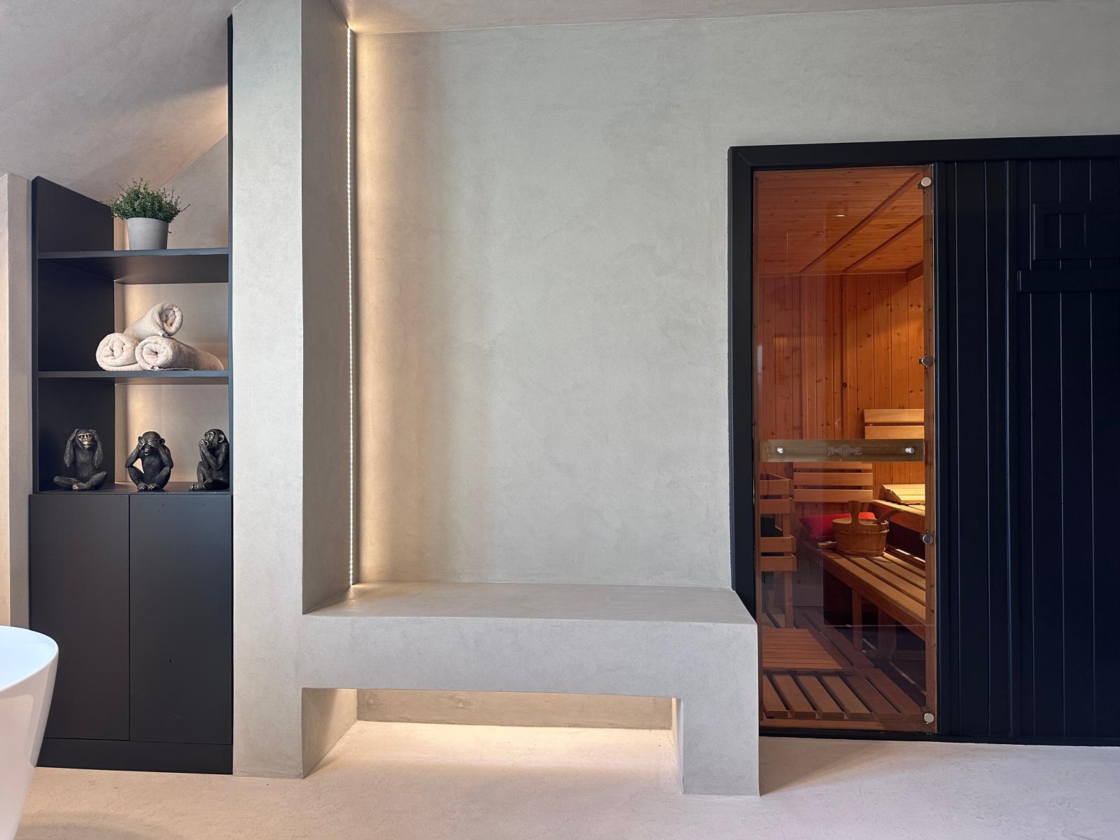 Luxury home sauna and wellness interior