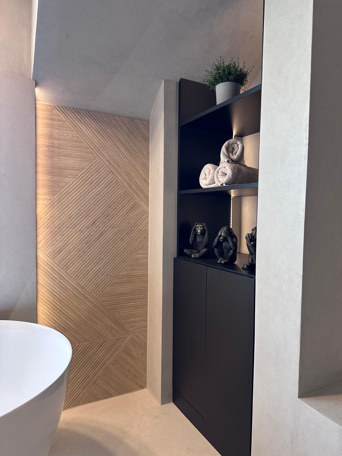 Bespoke wet room and bathroom design detail